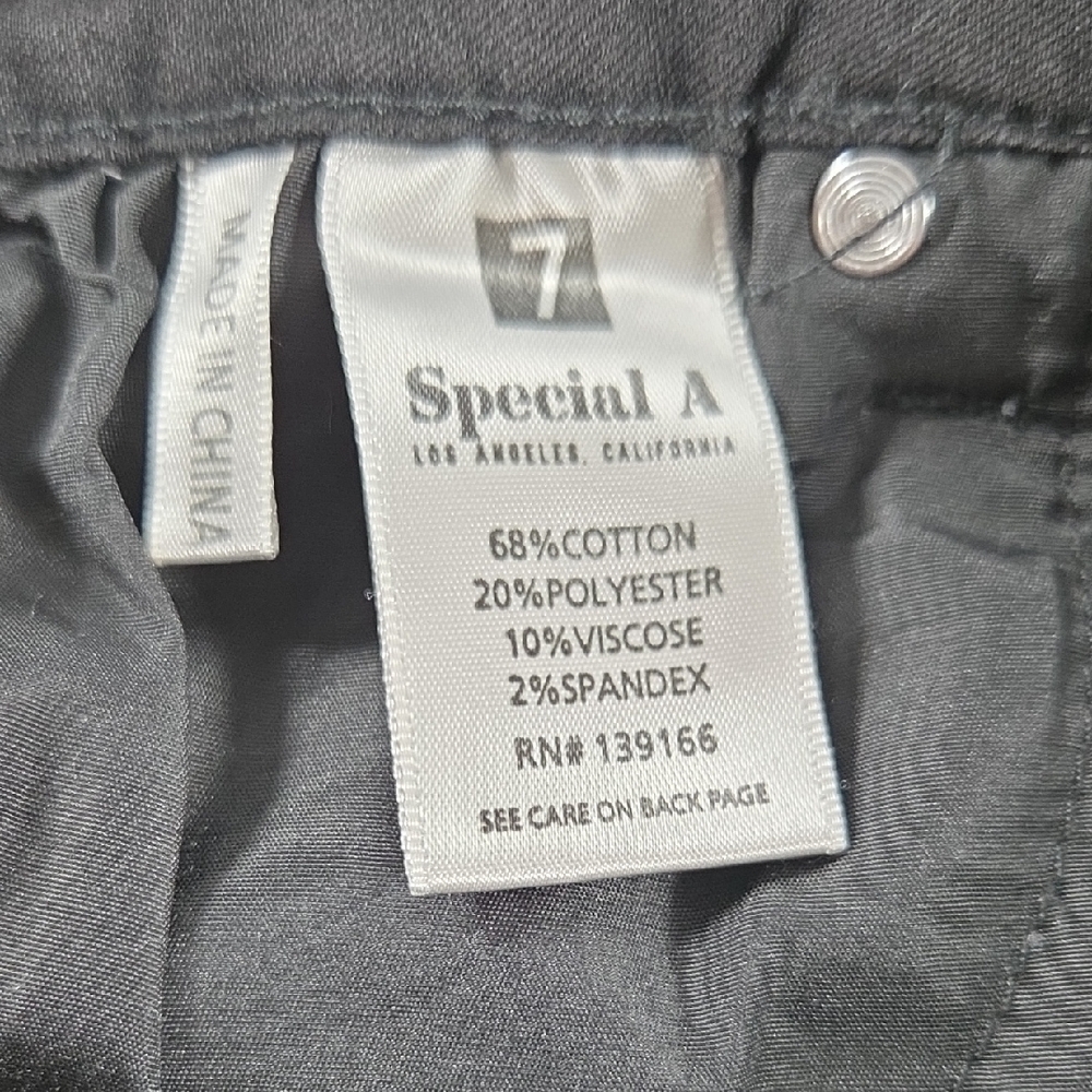 Special A Black Distressed Skinny Jeans Size 7 - Picture 3 of 4